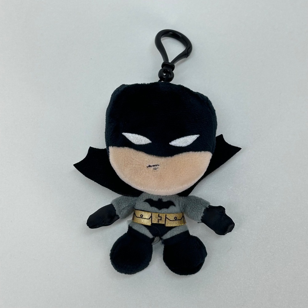 DC Comics Batman Heroez Clipz Plush‎ Keychain Seven20 Grey Black Gold 5 Inch